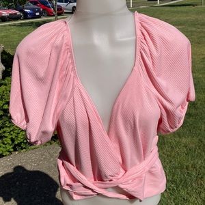 face kisses pink top size 3X new with tag